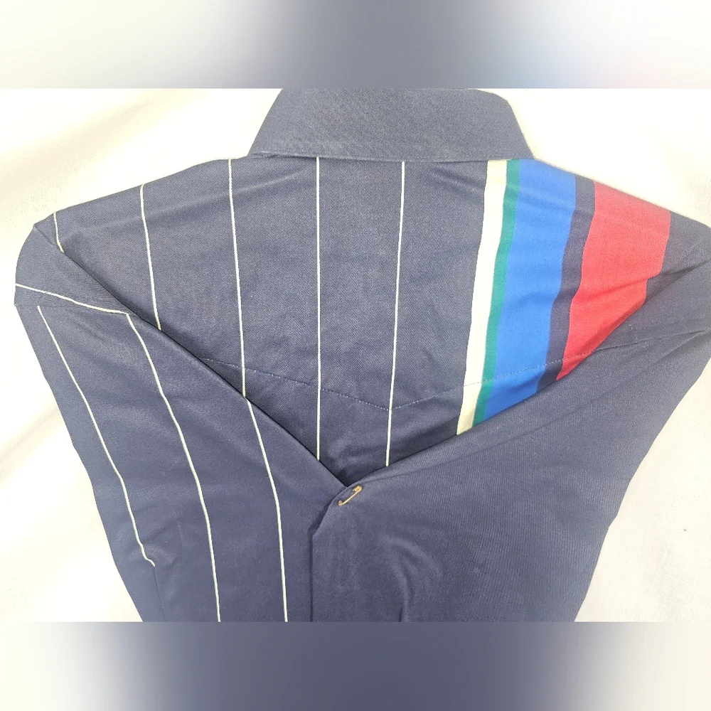 RARE VINTAGE Wrangler SIZE medium  BRUSHPOPPER RIDGERIDER BUTTON UP - Picture 7 of 11